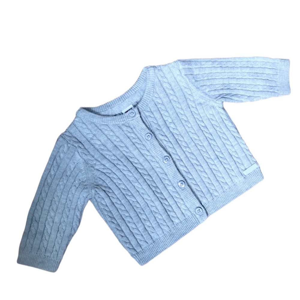 NWT Janie and Jack grey cable knit cardigan